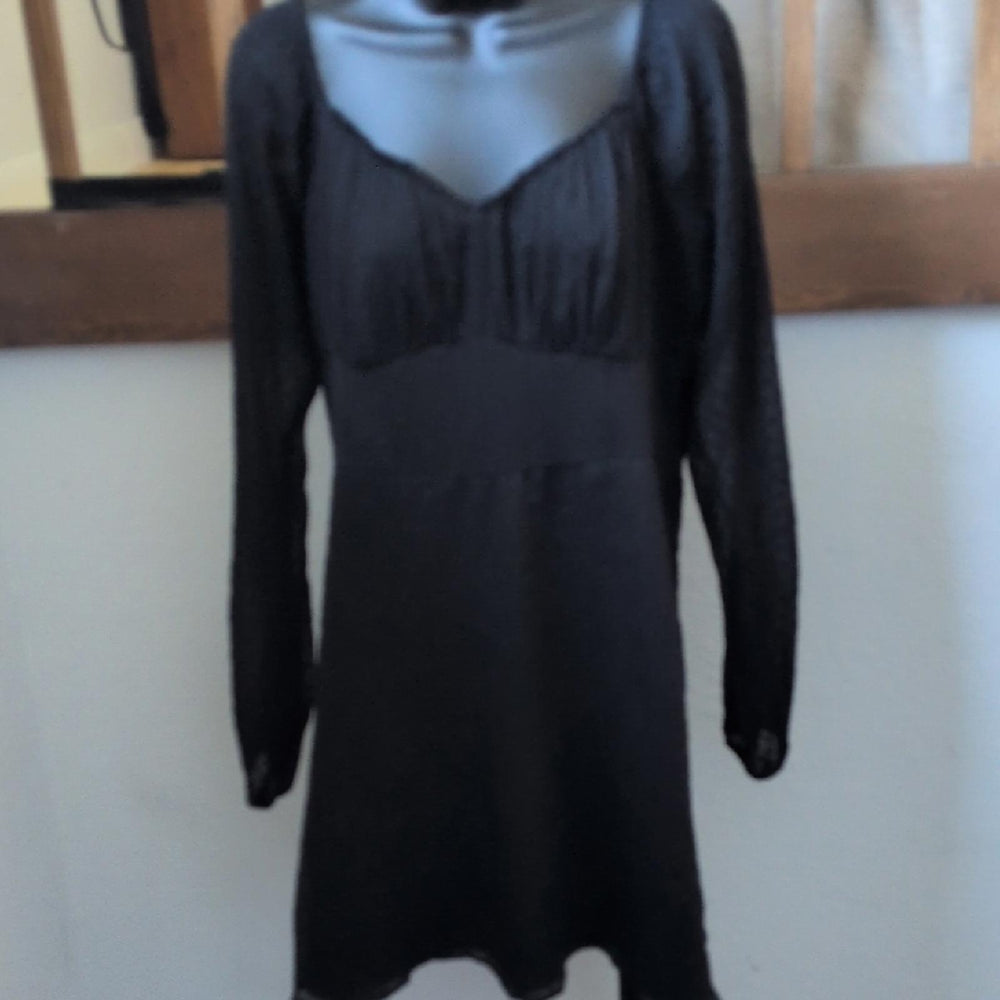 Hollister Swiss Dot Long Sleeve Mini Dress - Extra Large