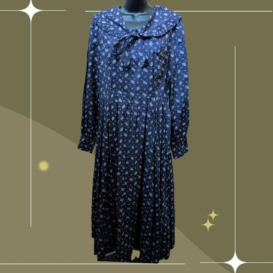 LAURA ASHLEY X JOANIE DYLLIS LINGTON FLORAL PRINT MIDI DRESS - US 8