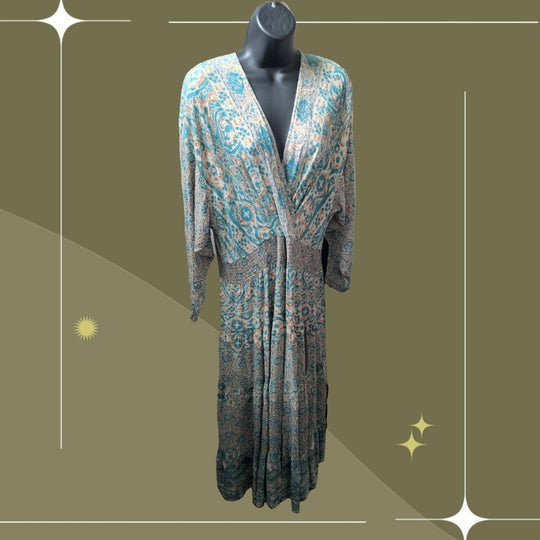 Carole Little 90s Vintage Boho Maxi Dress