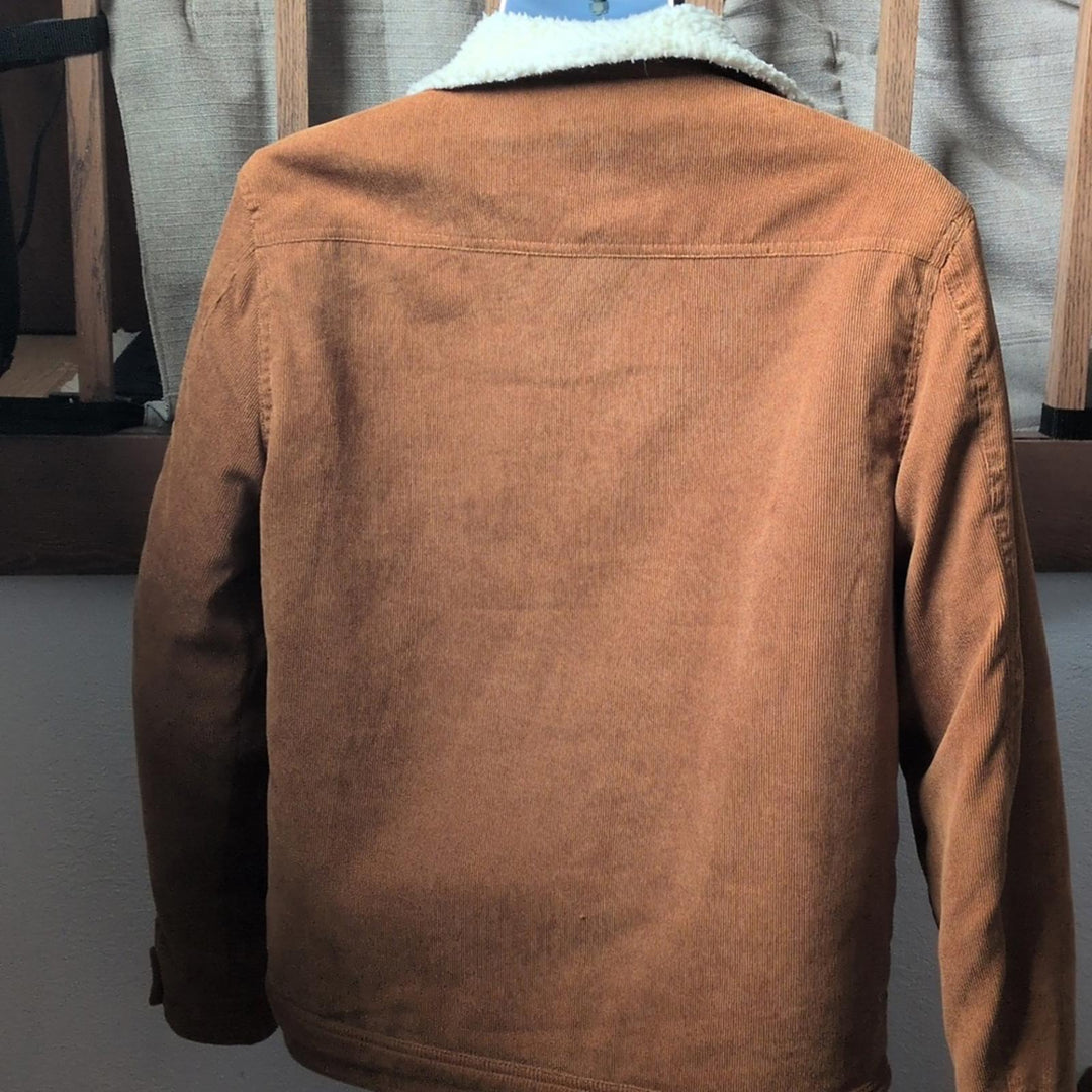 Beautiful Giant Sherpa And Corduroy Jacket - M