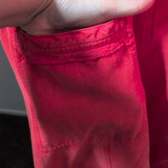 Pilcro Flutter Sleeve Midi Dress In Cayenne Red Size XS