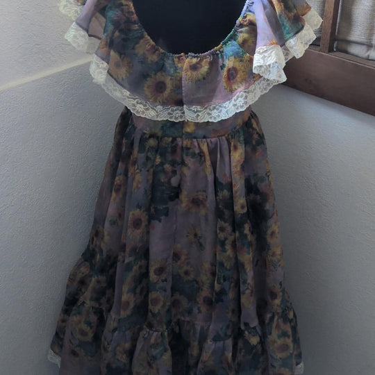 Selkie Monet Sunflowers Romance Novella dress - Large