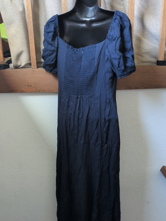 Reformation Hailsey Dress In Dark Navy  - 8/ 10