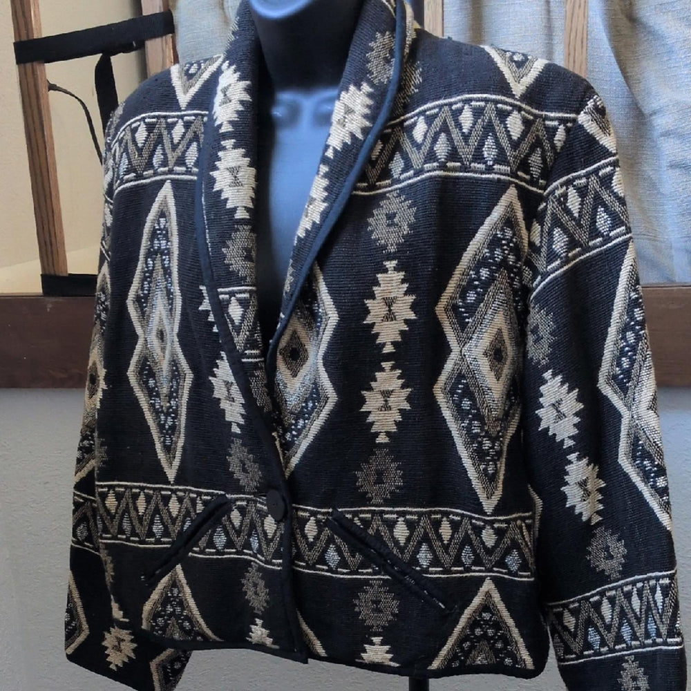 Vintage 90s New Identity Kilim Style Jacket  - Large