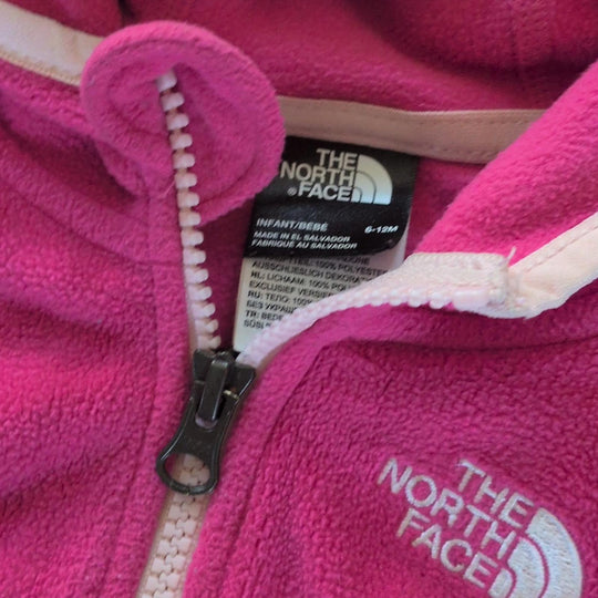 \North Face Baby Pink Fleece Zip Jacket - 6-12 Months