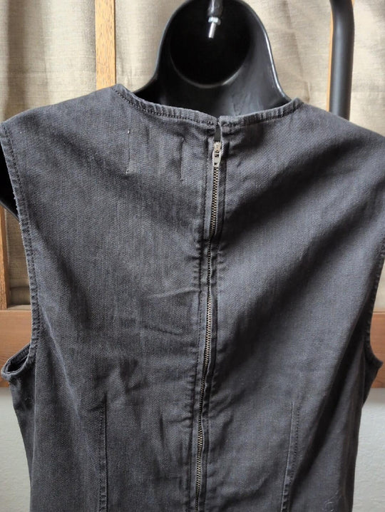 Reformation Kendi Denim Midi Dress In Washed Black Size 12