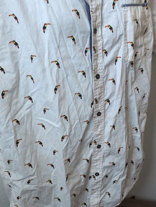 Men's Lee Toucan Short Sleeve Button Down Tee XL