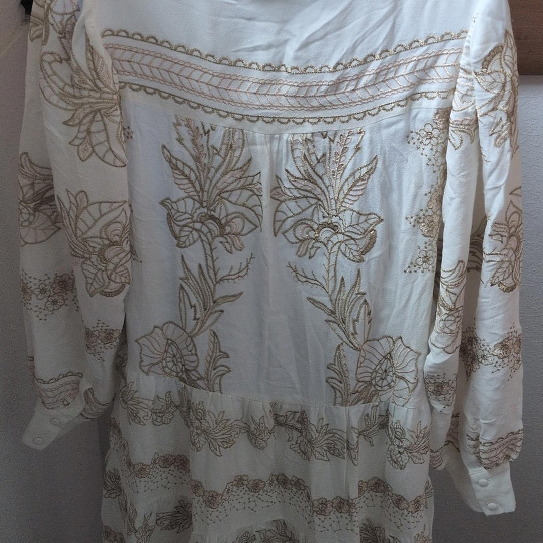 Hale Bob Janina Embroidered Midi Dress - Small