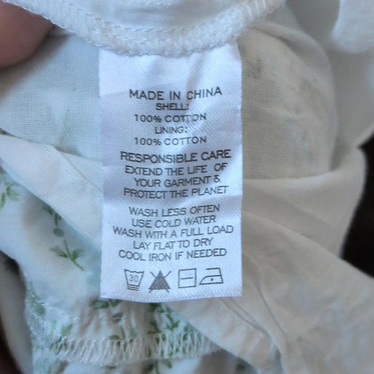 Hill House Home Nesli Nap Dress In Green Vine Print - Large