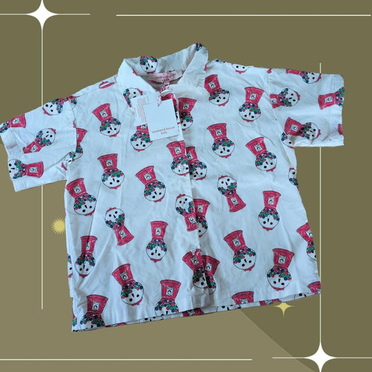 Weekend House Kids Gumball Machine Button Up Shirt - 7/8