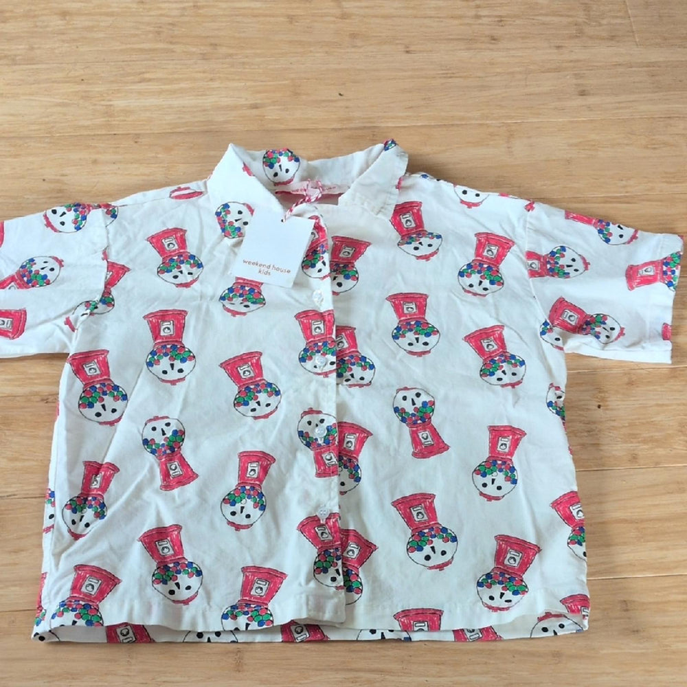 Weekend House Kids Gumball Machine Button Up Shirt - 7/8