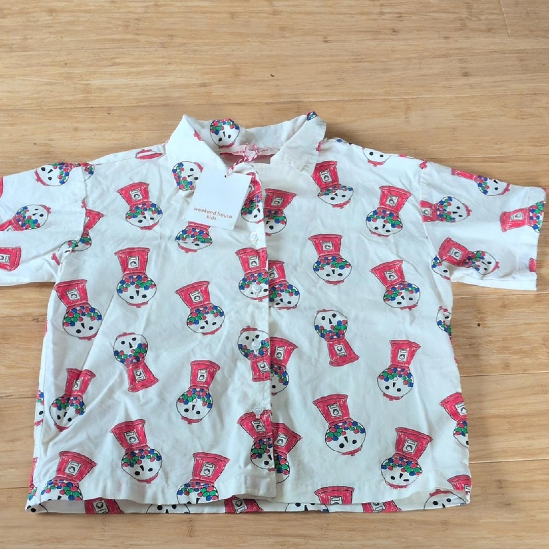 Weekend House Kids Gumball Machine Button Up Shirt - 7/8
