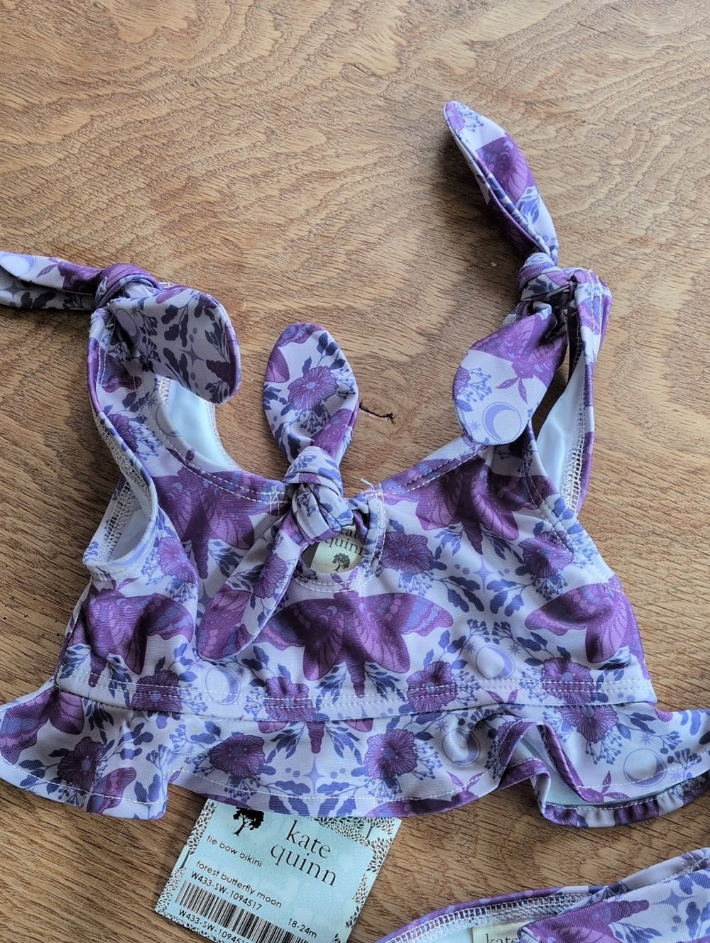 Kate Quinn Baby Girl Tie Bow Bikini In Forest Butterfly Moon 18-24 Mo