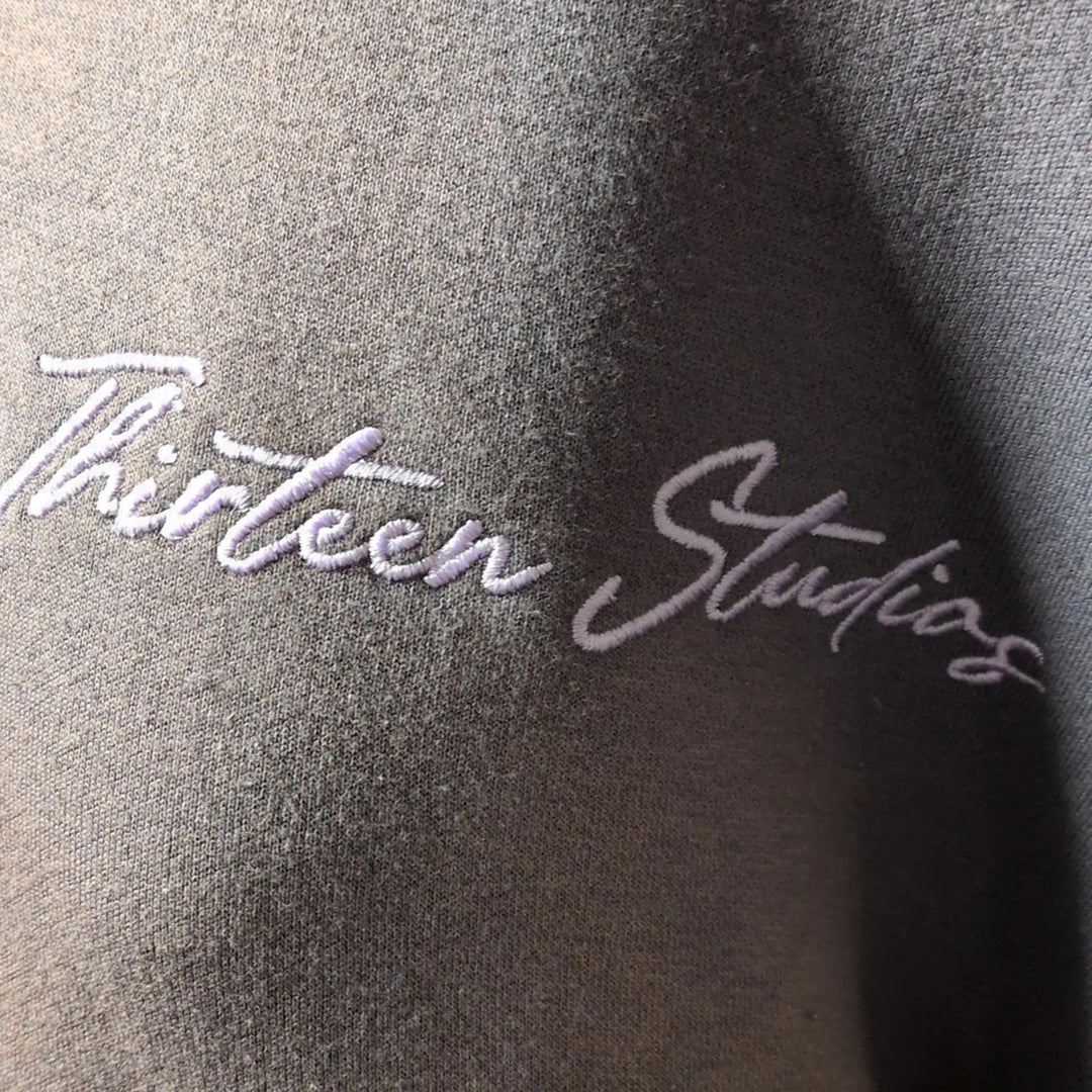 Thirteen Studios Double Layered Hoodie Black Acid Washed