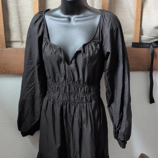 Anthroplogie somerset Tiered Black Maxi Dress  - XS