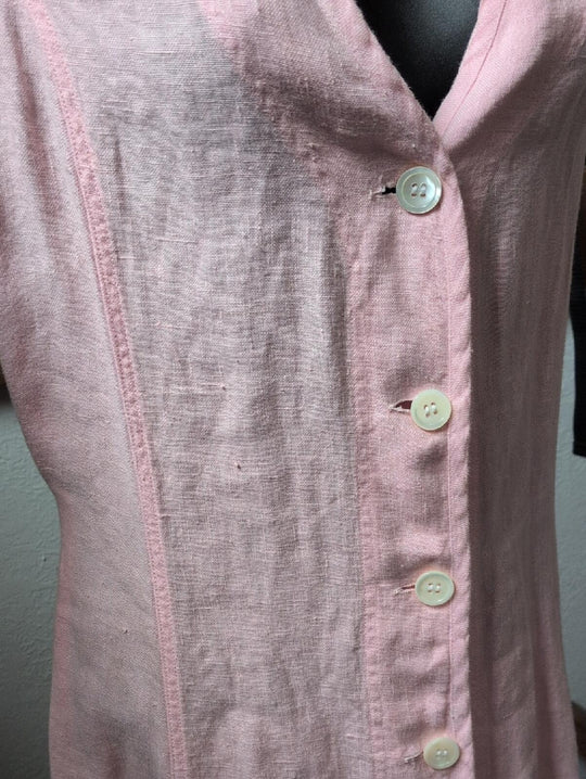 Polo Ralph Lauren Light Pink 100% Linen Midi Dress - US 4