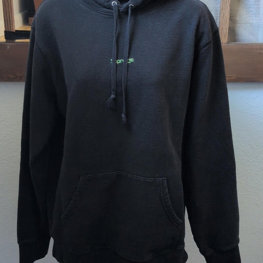 Mens Supreme Digital Logo Embroidered Hooded Sweatshirt
