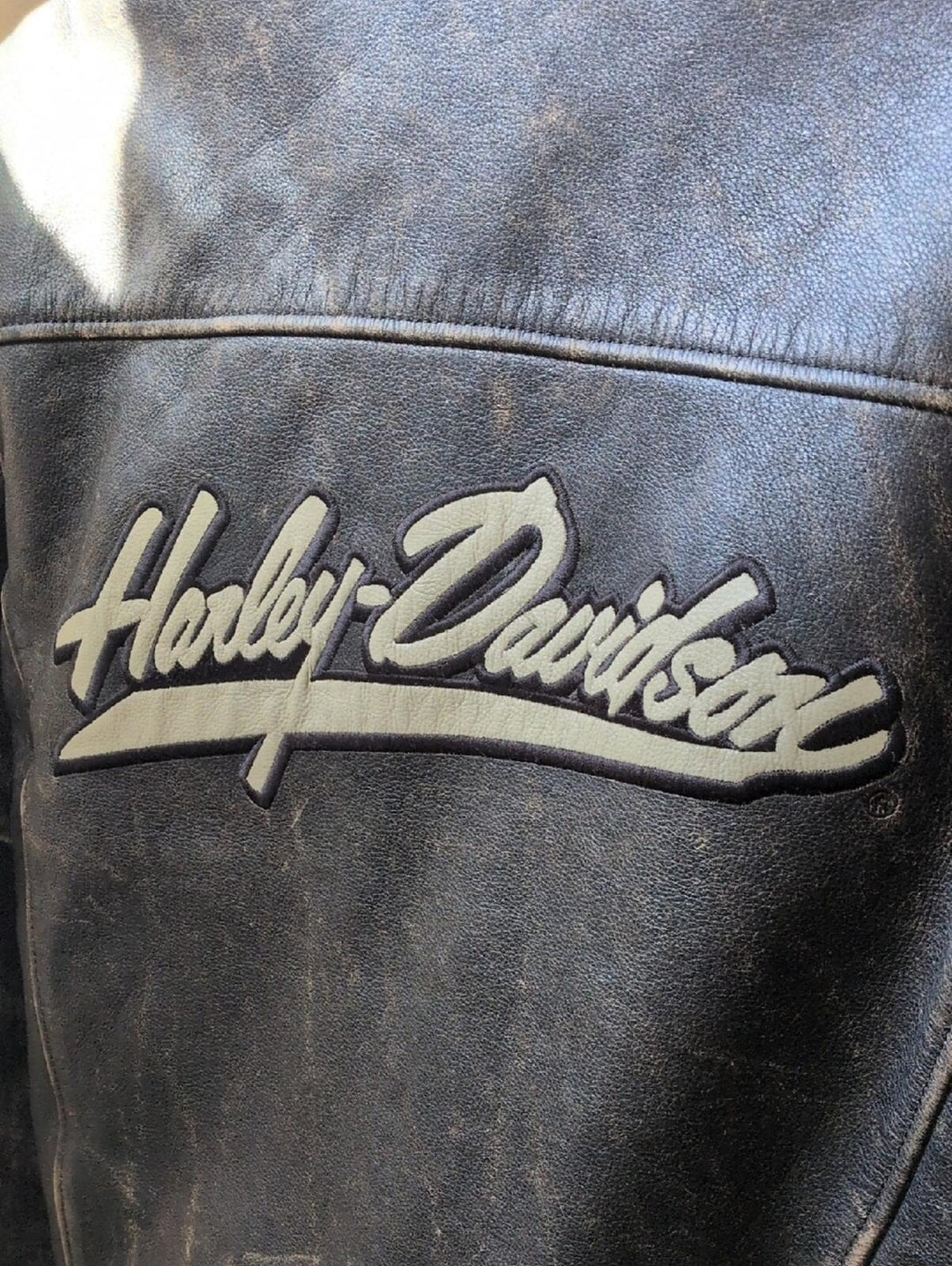 Harley Davidson 2004 Brown Leather Motorcycle Jacket - Medium