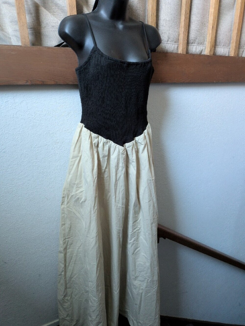 Dissh Milano Black/Stone Midi Dress Size Us 6