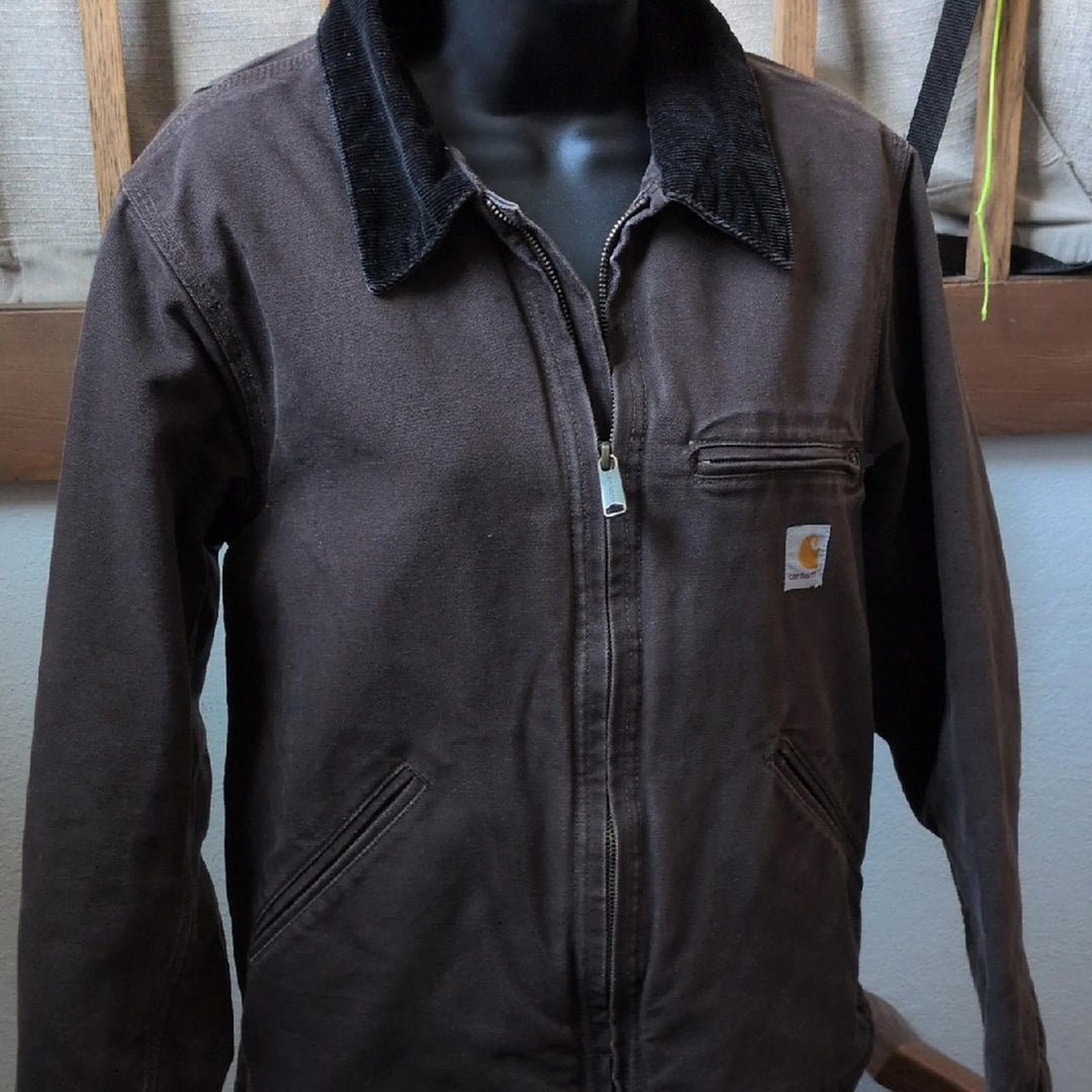 Carhartt Men's Detroit Duck Jacket Dark Brown - Small