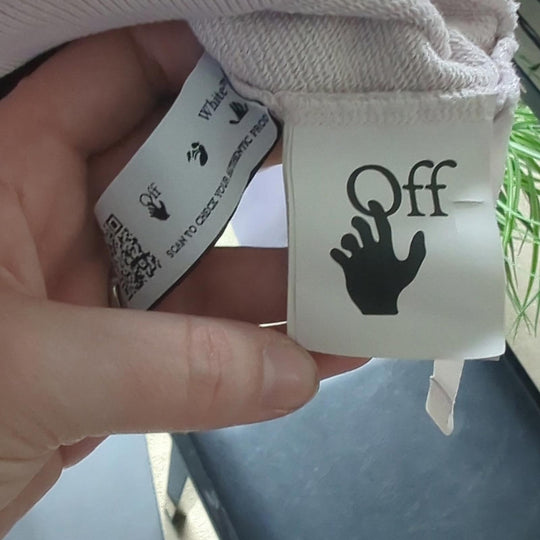 Off white cropped crew sweater