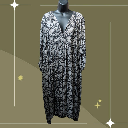 Daughters Of India Kyra Midi Dress In pepper - XXL
