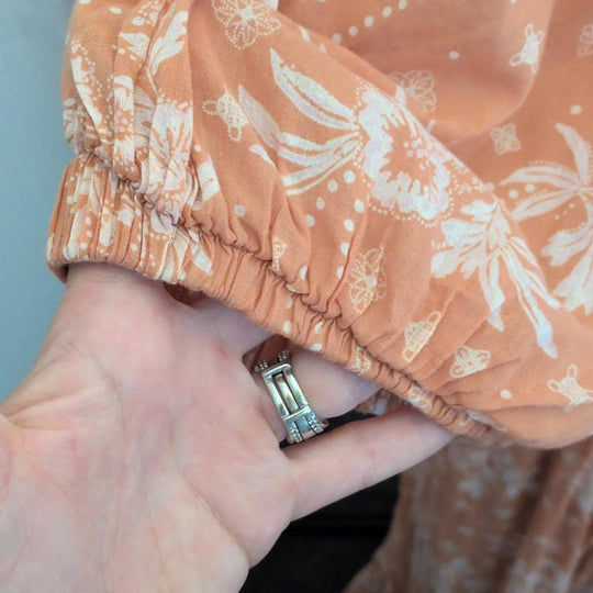 Free People Golden Hour Maxi Dress In Sable Size S *Sleeve Stitched Error*