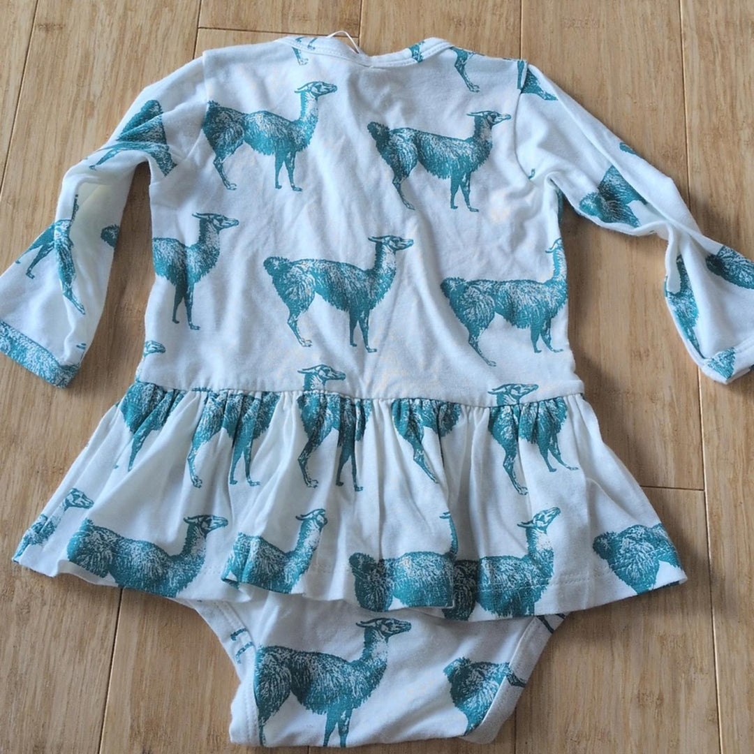 Kate Quinn Bamboo Collection Alpaca Long Sleeve Onesie Dress - 6-12 Mo