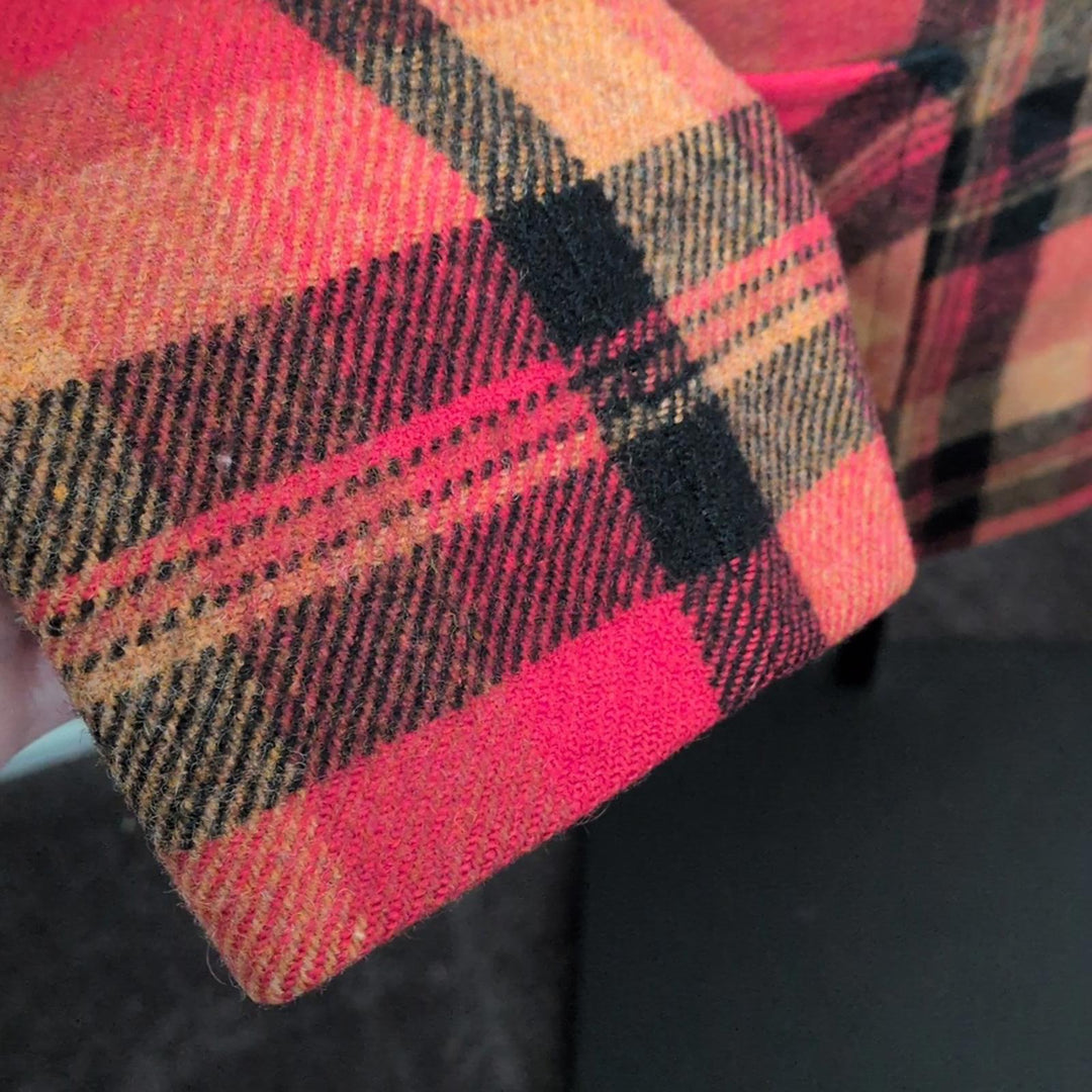 Vintage Knockabouts By Pendleton Plaid Wool Duffle Coat -Vintage size 8