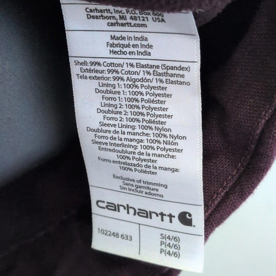 Carhartt FULL SWING CALDWELL JACKET #102248 In Plum - Small