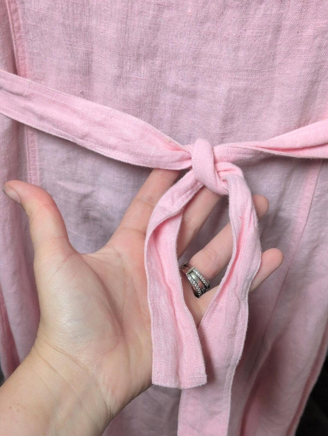 Polo Ralph Lauren Light Pink 100% Linen Midi Dress - US 4