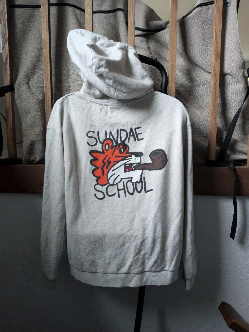 Sundae School Smoking Tiger Hoodie - M
