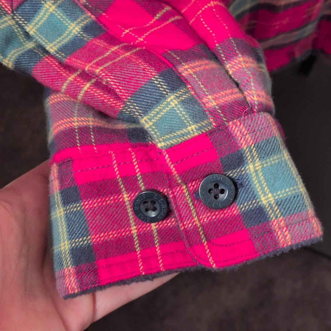 LL Bean Fleece Lined Flannel Shirt In Holiday Nautical Red -  XL