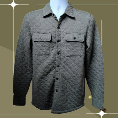 Faherty Epic Quilted CPO in Olive Melange - XS/S
