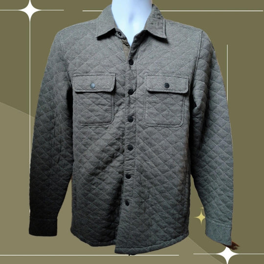 Faherty Epic Quilted CPO in Olive Melange - XS/S