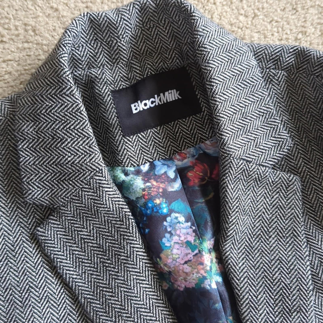 Blackmilk floral herringbone blazer US 4/ AUS 8