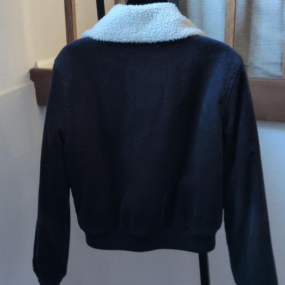 Rare Tommy Jeans Cropped Sherpa And Corduroy Jacket - Medium