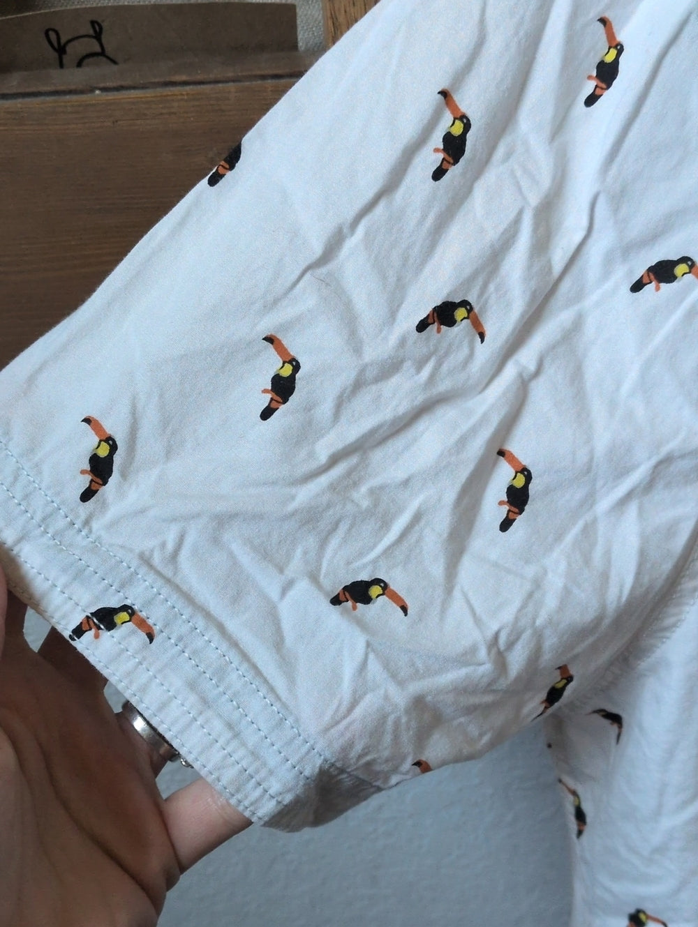Men's Lee Toucan Short Sleeve Button Down Tee XL