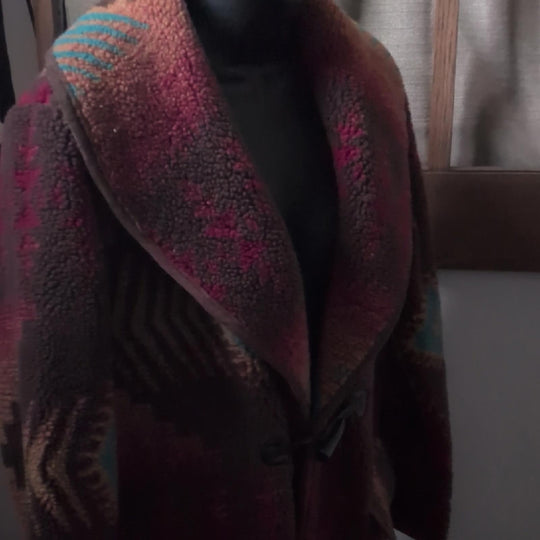 Tasha Polizzi Long Sherpa Borderline Duffle Coat - Small