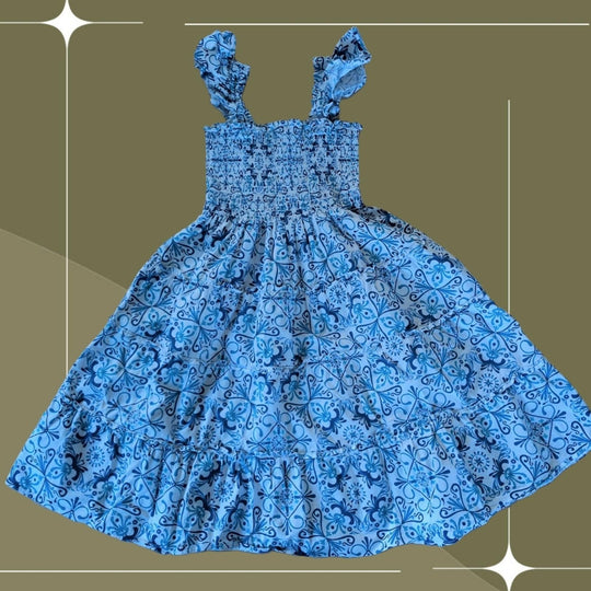 Hill House Home Girls Mosaic Tile Mini Ellie Midi Dress - 7/8