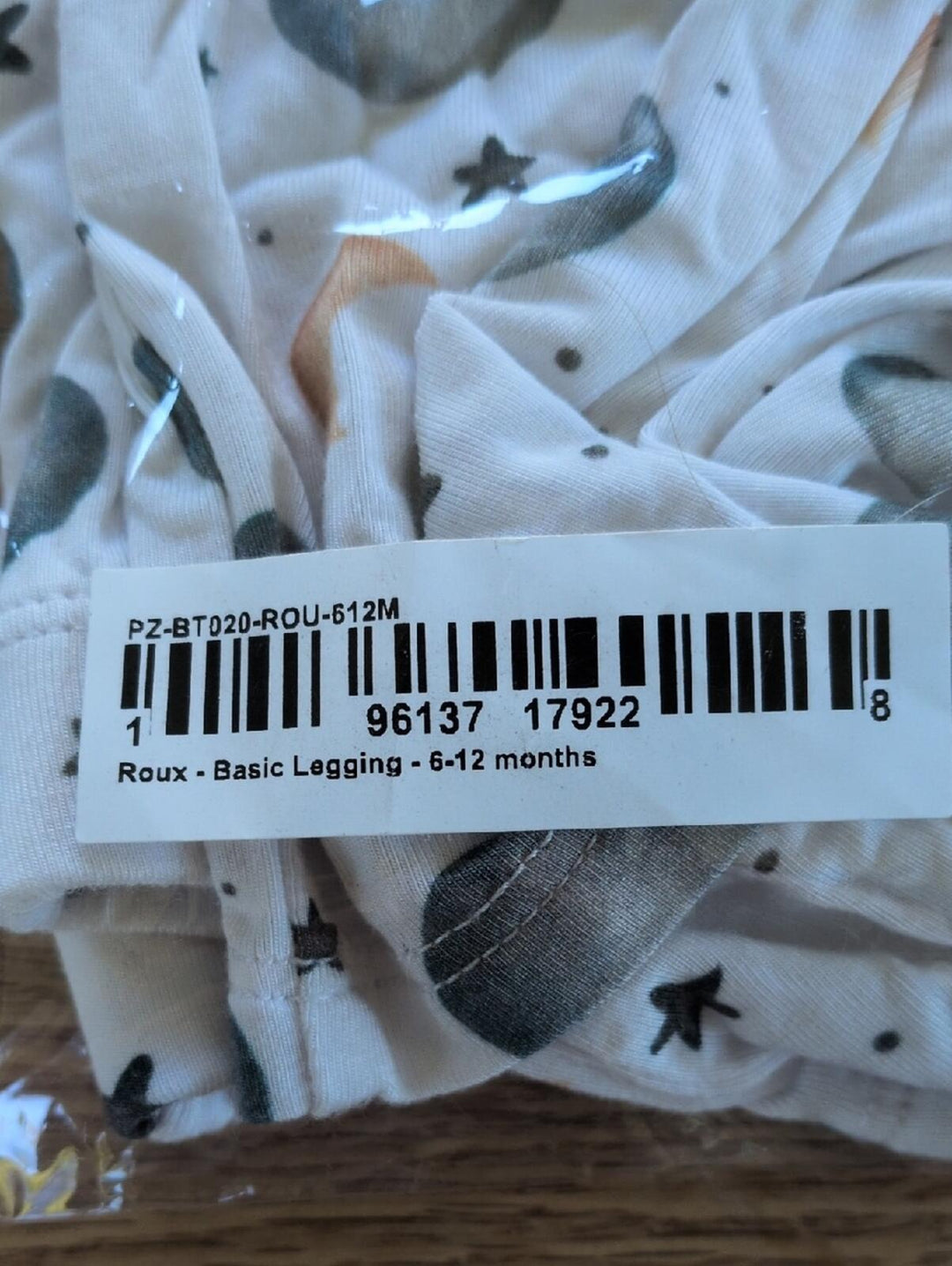 Parz By Posh Peanut Roux Basic Legging In Moons And Stars Size 6-12 Mo