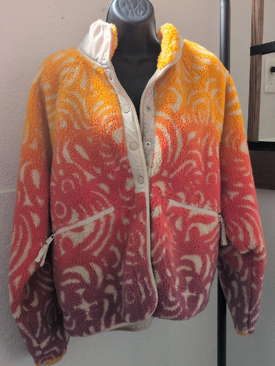 Fp Movement Hit The Slopes Rocky Mountain Snap Up Oversized Jacket  - Large