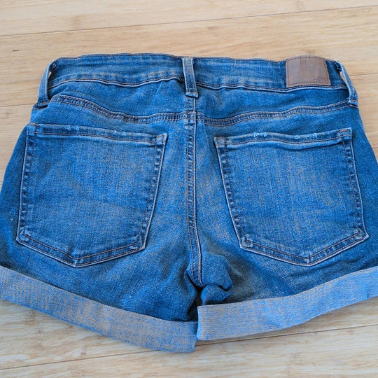 Aeropostale Junior Girls / Teen Distressed Low-rise Midi Shorts - Girls 4