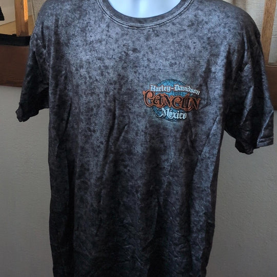 Harley Davidson Cancun Mexico Acid Wash Tee - XL