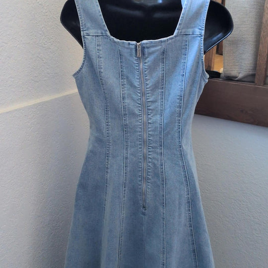 Ivy City Co Joanna Dress In Light Denim Size XS