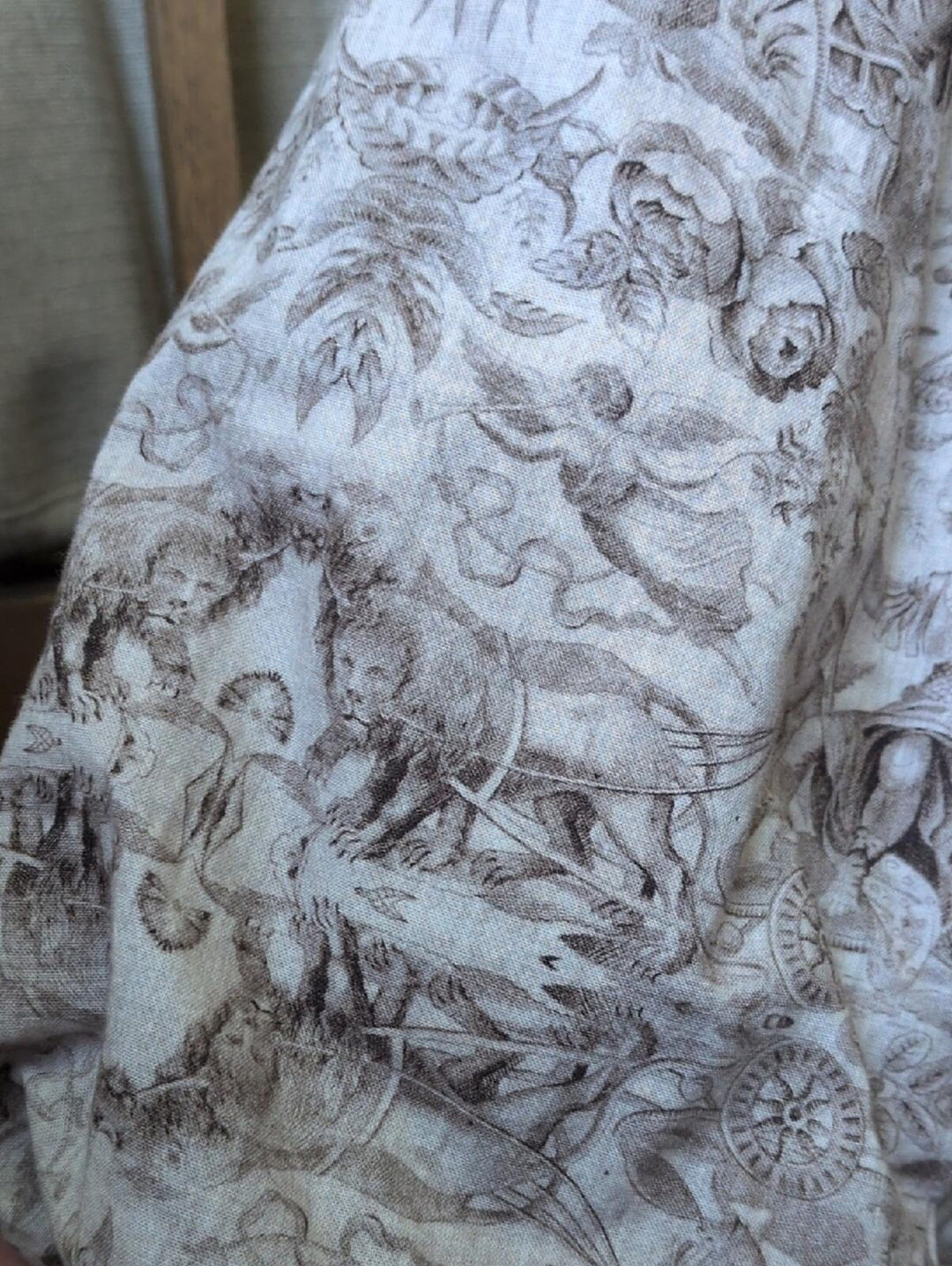 Selkie The Day Dress in the Milkmaid Brown Toile Cotton -XS