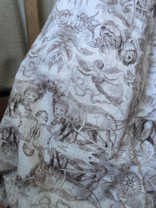 Selkie The Day Dress in the Milkmaid Brown Toile Cotton -XS