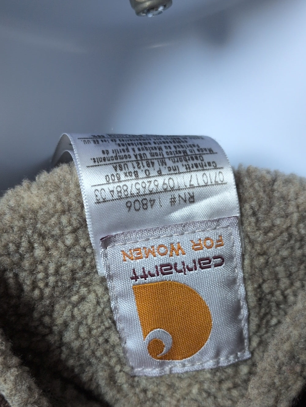 Women's Canvas Dark Brown Sherpa Carhartt Vest Size 3x