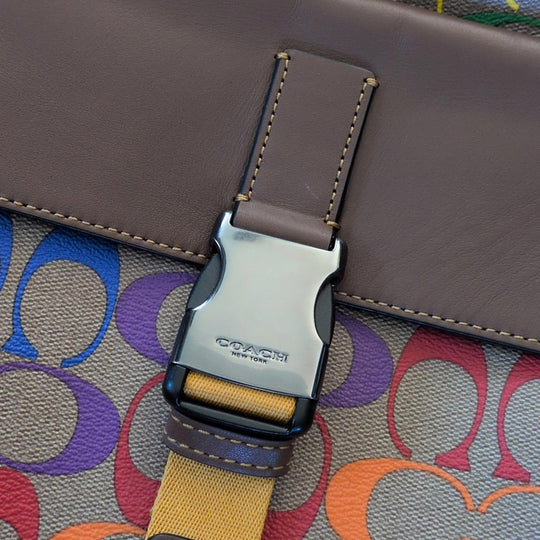 Coach Limited Edition Rainbow Track Pack Crossbody Bag