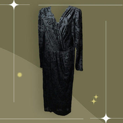 Ivy City Co Burned Floral Velvet Amaya Dress - XL